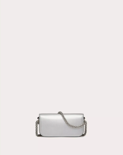 SMALL LOCÒ METALLIC CALFSKIN SHOULDER BAG